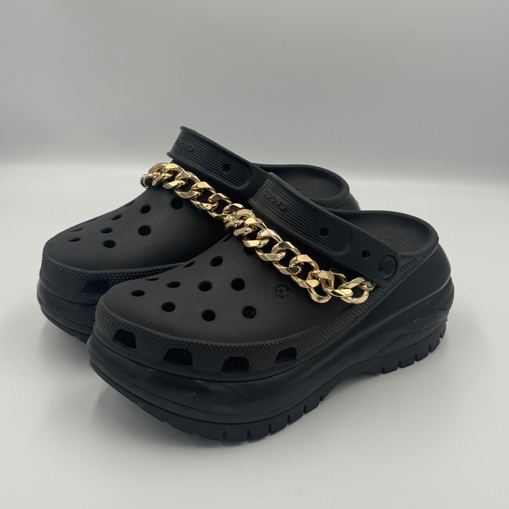 Crocs Black Bae Clog Platform Sandals 7 NO BOX